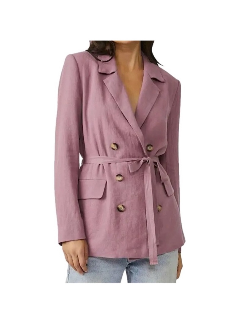 Free People Olivia Blazer in Dusty Mauve